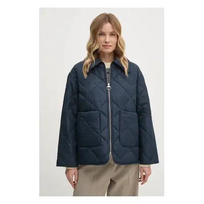 Barbour rövid kabát női, sötétkék, átmeneti, oversize, LQU1799NY51