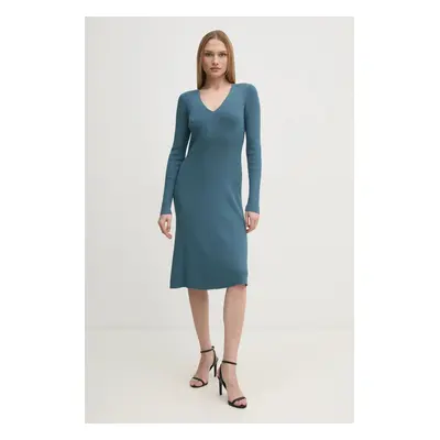 Calvin Klein ruha türkiz, midi, harang alakú, K20K208102