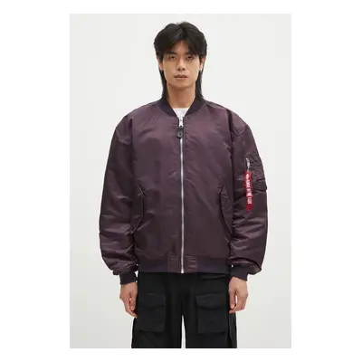 Alpha Industries bomber dzseki MA-1 CS férfi, lila, átmeneti, oversize