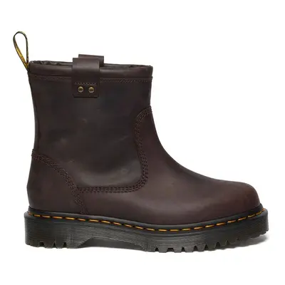 Dr. Martens bőr csizma Anistone Lo barna, női, lapos talpú, DM31880201