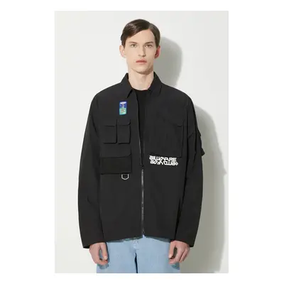 Billionaire Boys Club rövid kabát Multi Pocket Overshirt férfi, fekete, átmeneti, B24239