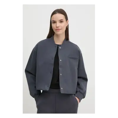 Calvin Klein Jeans rövid kabát női, szürke, átmeneti, oversize, J20J224970