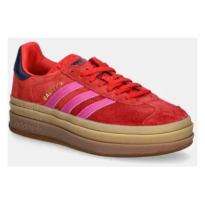 adidas Originals velúr sportcipő Gazelle Bold piros, JH9665