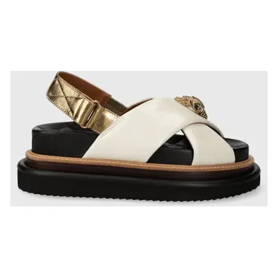 Kurt Geiger London bőr szandál Orson Cross Strap Sandal fehér, női, platformos, 9992241109