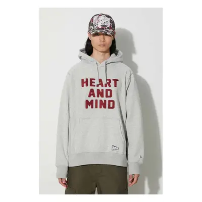 Billionaire Boys Club pamut melegítőfelső Heart and Mind Popover szürke, férfi, nyomott mintás, 