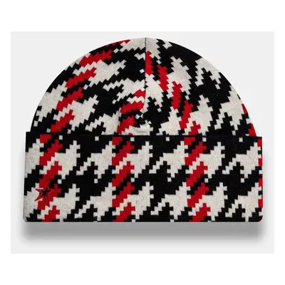 sapka Houndstooth fehér, gyapjú, U8000168