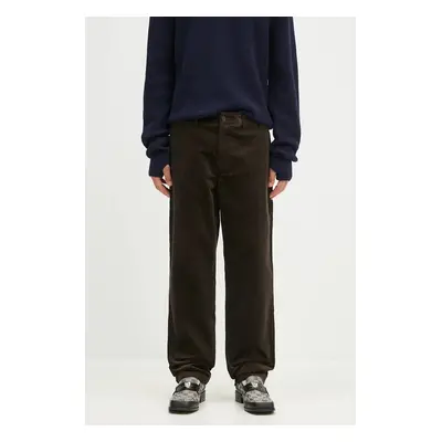 Norse Projects kordbársony nadrág Aros Regular Wide Wale Corduroy Chino barna, egyenes, N25.0407