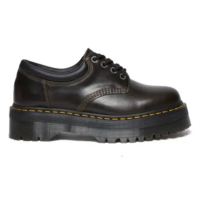 Dr. Martens bőr félcipő Quad barna, platformos, DM32011302