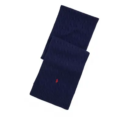 Polo Ralph Lauren sál Classic Cable Scarf sötétkék, férfi, nyomott mintás