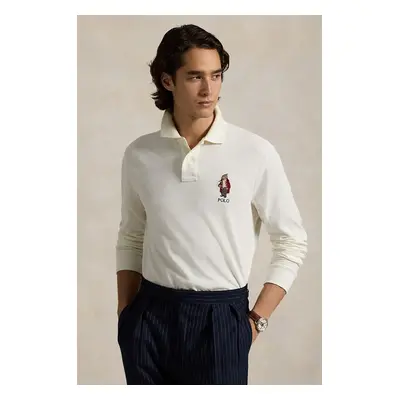 Polo Ralph Lauren pamut hosszúujjú bézs, sima