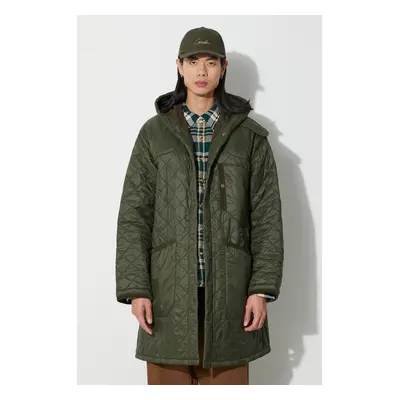 Barbour rövid kabát Overnight Polar Parka zöld, férfi, átmeneti, MQU1739