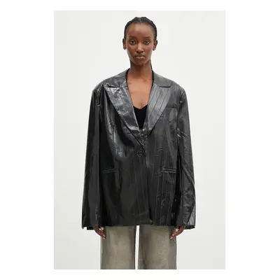 Rotate zakó Coated Oversized Blazer fekete, sima, oversize