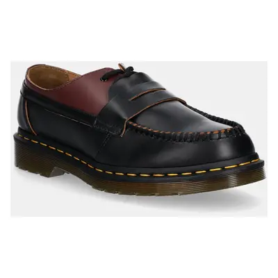 MM6 Maison Margiela bőr félcipő MM6 Maison Margiela x Dr. Martens bordó, férfi, SH3WR0005.P8031