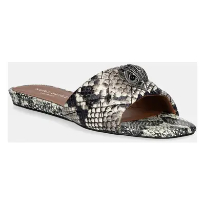 Kurt Geiger London bőr papucs Kensington Flat Sandal bézs, női