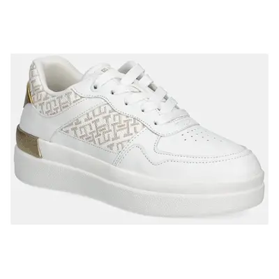 Tommy Hilfiger sportcipő LUX COURT SNEAKER MONOGRAM fehér, FW0FW08381