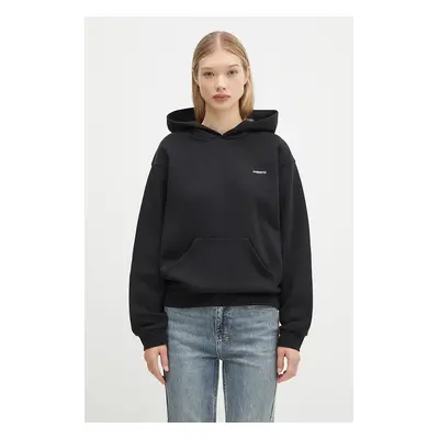 Coperni felső Logo Hoodie fekete, női, nyomott mintás, kapucnis, COPJS15523