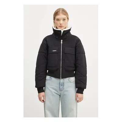 Coperni rövid kabát C+ Bomber Jacket női, fekete, téli, COPV19BISF5004