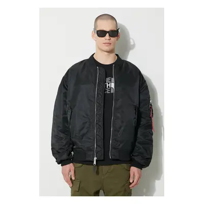 Alpha Industries bomber dzseki MA-1 CS férfi, fekete, átmeneti, oversize