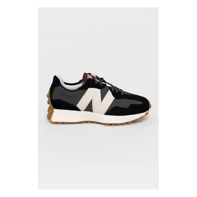 New Balance velúr cipő WS327KC fekete, lapos talpú