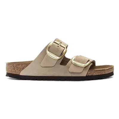 Birkenstock papucs velúrból Arizona Big Buckle bézs, női