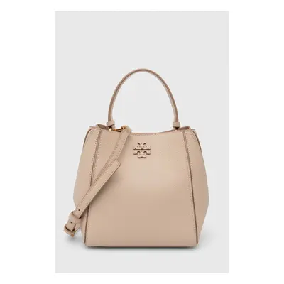 Tory Burch bőr táska McGraw Small bézs, 158500.724