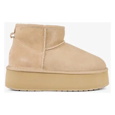 Emu Australia velúr hócipő Stinger Micro Flatform bézs, W13082 Sand