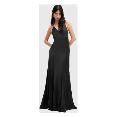 AllSaints ruha LILI fekete, maxi, harang alakú, W258DB