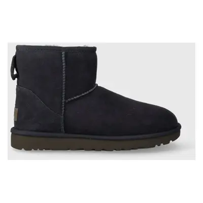 UGG velúr hócipő Classic Mini II sötétkék