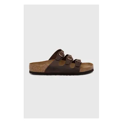 Birkenstock papucs velúrból FLORIDA barna, női