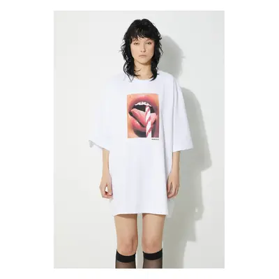 Fiorucci pamut póló Mouth Print Boxy T-Shirt női, fehér, W01FPTSH102CJ01WH04