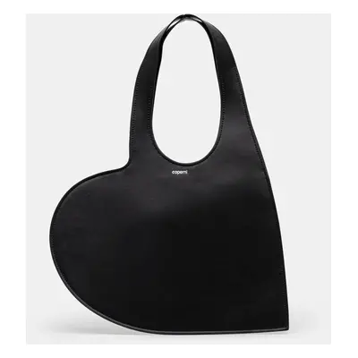 Coperni bőr táska Mini Heart Tote fekete, COPBA14BIS405