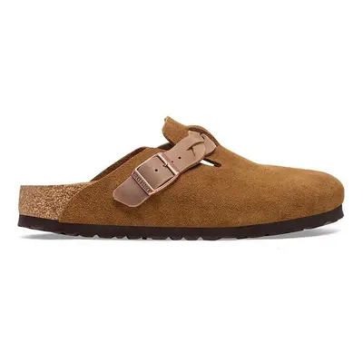 Birkenstock papucs velúrból Boston barna, női