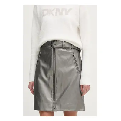 Dkny szoknya szürke, mini, egyenes, P4JN6XIM