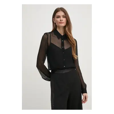 Pedro del Hierro ing női, galléros, fekete, regular