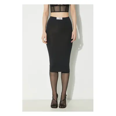 Fiorucci szoknya Black Midi Skirt fekete, midi, ceruza fazonú, W01FPBSK031LY01BK01