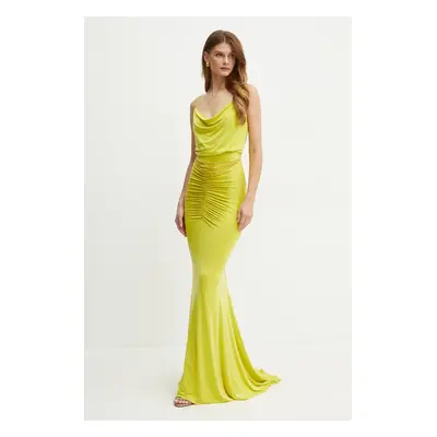 Elisabetta Franchi ruha zöld, maxi, testhezálló, AB62842E2 NORBLIN