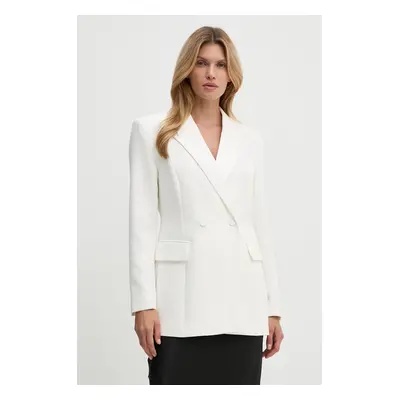 Bruuns Bazaar zakó RubysusBBTuxi blazer fehér, sima, kétsoros gombolású, BBW4114