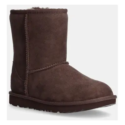 UGG gyerek hócipő velúrból Classic II fekete