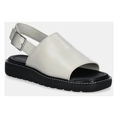 Calvin Klein Jeans szandál SQ MOLDED SANDAL SLING MG LTH szürke, női, YW0YW01711