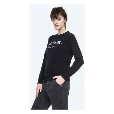 Iceberg kasmír pulóver Round Neck Knitted 2II2PA2673-9 könnyű, fekete