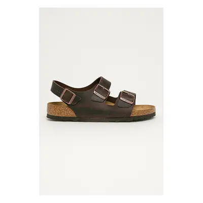 Birkenstock bőr szandál Milano barna, férfi