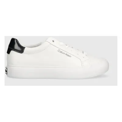 Calvin Klein bőr sportcipő VULC LACE UP fehér, HW0HW01681