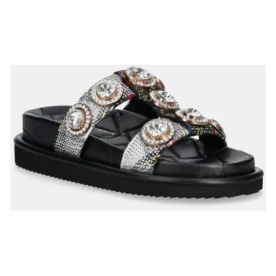 Kurt Geiger London papucs Orson Crystal Sandal fekete, női, platformos