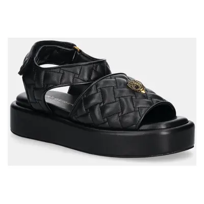 Kurt Geiger London bőr szandál Onyx Flatform fekete, női, platformos