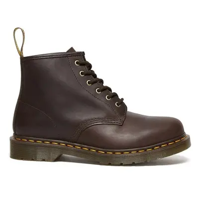 Dr. Martens bőr csizma barna, női, lapos talpú, DM27761201