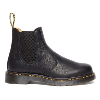 Dr. Martens bőr bokacsizma fekete, női, lapos talpú, DM31989001