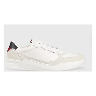 Tommy Hilfiger bőr sportcipő FM0FM04358 ELEVATED CUPSOLE LEATHER MIX fehér