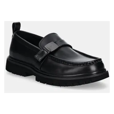 Calvin Klein Jeans mokaszin EVA APRON LOAFER HDW fekete, férfi, YM0YM01252