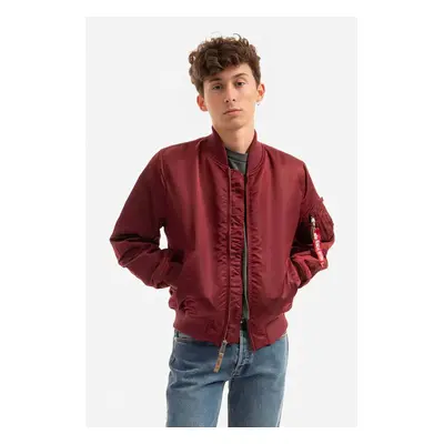 Alpha Industries bomber dzseki ALPHA INDUSTRIES MA-1 VF férfi, bordó, átmeneti