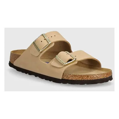 Birkenstock nubuk papucs Arizona SFB bézs